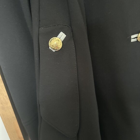 Joseph Ribkoff Designer Statement Fall Military Jacket Coat Size 8 Black - Picture 11 of 15